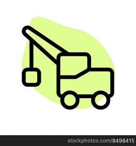 Moving goods via construction vehicles.