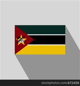 Mozambique flag Long Shadow design vector