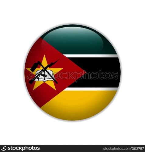 Mozambique flag on button