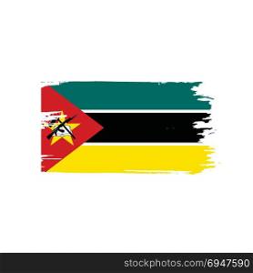 Mozambique flag, vector illustration. Mozambique flag, vector illustration on a white background