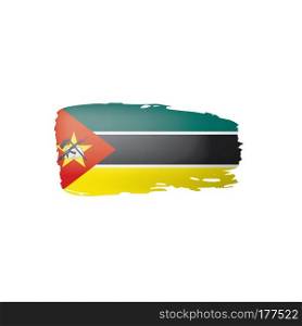 Mozambique flag, vector illustration on a white background.. Mozambique flag, vector illustration on a white background