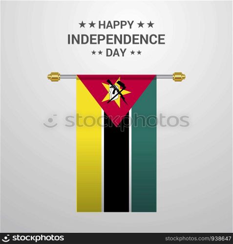 Mozambique Independence day hanging flag background