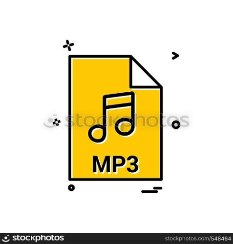 mp3 file file extension file format icon vector design