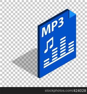 MP3 file format isometric icon 3d on a transparent background vector illustration. MP3 file format isometric icon