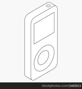 MP3 music player icon in isometric 3d style isolated on white background. MP3 music player icon, isometric 3d style
