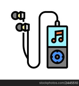 mp3 player color icon vector. mp3 player sign. isolated symbol illustration. mp3 player color icon vector illustration