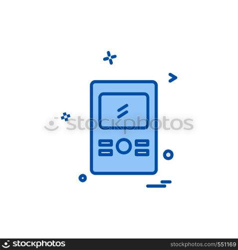 MP3 player icon design vector