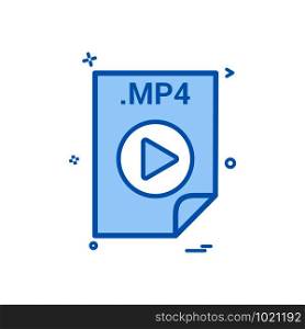 MP4 application download file files format icon vector desi