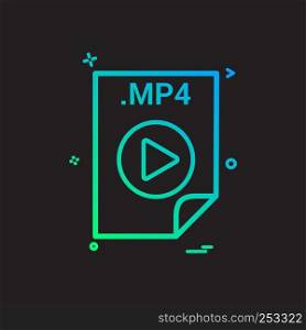 MP4 application download file files format icon vector desi