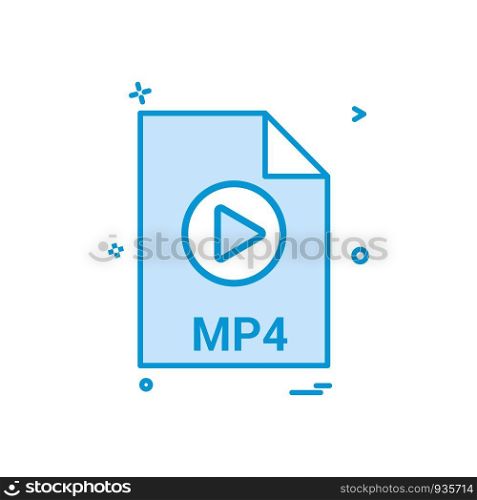 mp4 file file extension file format icon vector design