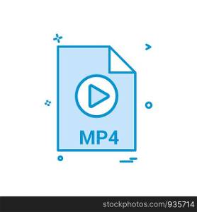 mp4 file file extension file format icon vector design