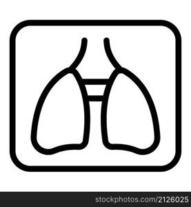 Mri lungs icon outline vector. Bone equipment. Care examination. Mri lungs icon outline vector. Bone equipment