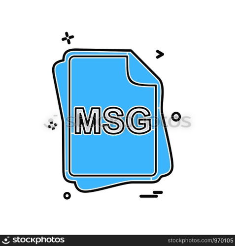 MSG file type icon design vector