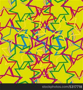 Much figures star. Much figures star on yellow background is insulated