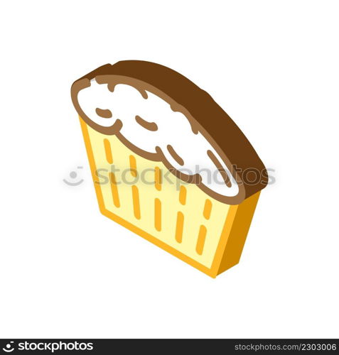 muffin bakery dessert isometric icon vector. muffin bakery dessert sign. isolated symbol illustration. muffin bakery dessert isometric icon vector illustration