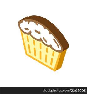 muffin bakery dessert isometric icon vector. muffin bakery dessert sign. isolated symbol illustration. muffin bakery dessert isometric icon vector illustration