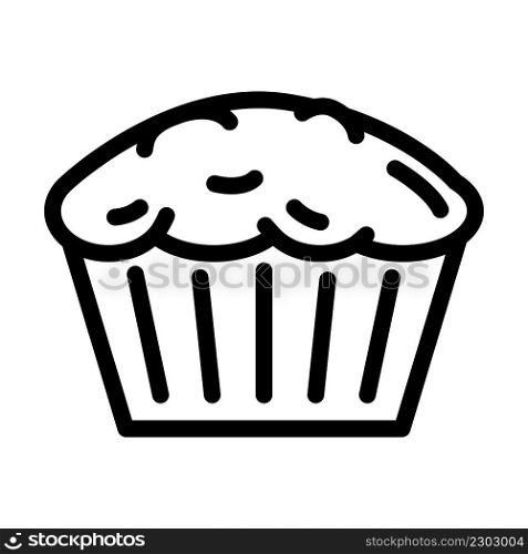 muffin bakery dessert line icon vector. muffin bakery dessert sign. isolated contour symbol black illustration. muffin bakery dessert line icon vector illustration