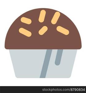 Muffin dessert outline icon set