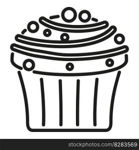 Muffin food icon outline vector. Cake bread. Fresh sweet. Muffin food icon outline vector. Cake bread