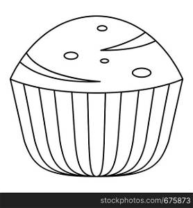 Muffin icon. Outline illustration of muffin vector icon for web. Muffin icon, outline style.
