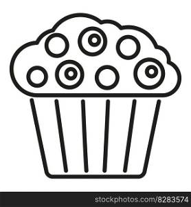 Muffin icon outline vector. Cake food. Sweet wheat. Muffin icon outline vector. Cake food