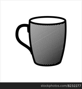 Mug Icon, Tea, Coffee, Milk Mug Icon Vector Art Illustration