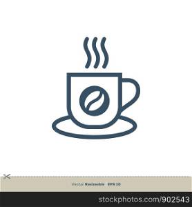 Mug Icon Vector Logo Template Illustration Design. Vector EPS 10.