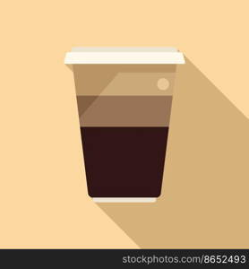 Mug latte icon flat vector. Coffee cup. Americano cream. Mug latte icon flat vector. Coffee cup