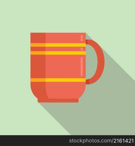Mug object icon flat vector. Tea cup. Ceramic mug. Mug object icon flat vector. Tea cup