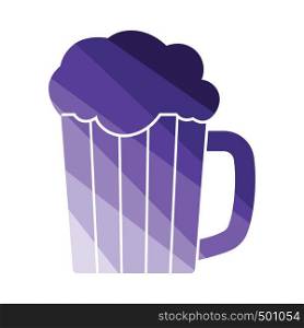 Mug of beer icon. Flat color design. Vector illustration.