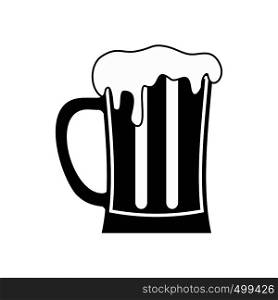 Mug of beer icon in simple style isolated on white. Mug of beer icon, simple style