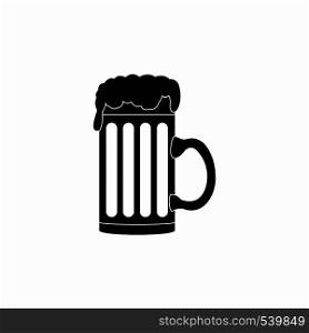 Mug of beer icon in simple style on a white background. Mug of beer icon, simple style