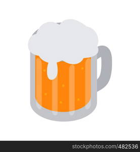 Mug of beer isometric 3d icon on a white background. Mug of beer isometric 3d icon