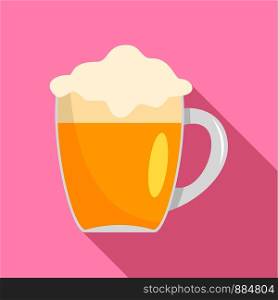 Mug of german beer icon. Flat illustration of mug of german beer vector icon for web design. Mug of german beer icon, flat style