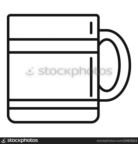 Mug reflection icon outline vector. Coffee mug. Hot cup. Mug reflection icon outline vector. Coffee mug