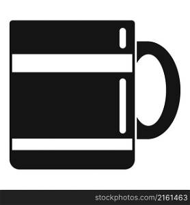 Mug reflection icon simple vector. Coffee mug. Hot cup. Mug reflection icon simple vector. Coffee mug