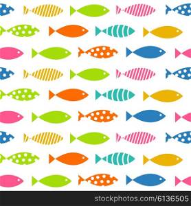 Mult Fish Seamless Pattern Background Vector Illustration EPS0. Mult Fish Seamless Pattern Background Vector Illustration