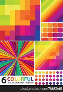 Multi-colored Abstract Backgrounds Collection