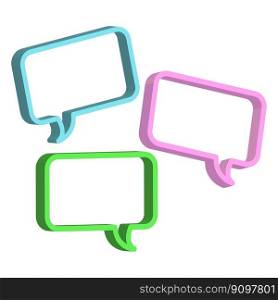 Multi-colored message. Dialog, chat speech bubble. Empty speech bubble. Vector illustration. EPS 10.. Multi-colored message. Dialog, chat speech bubble. Empty speech bubble. Vector illustration.