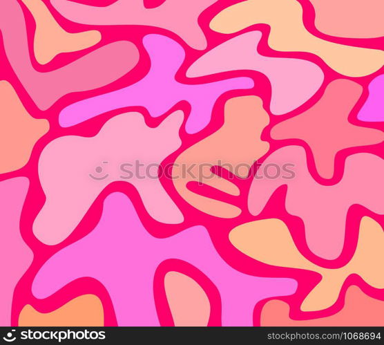 Multi-colored pink pattern, illustration, vector.