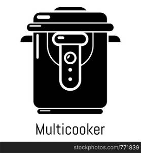 Multi cooker icon. Simple illustration of multi cooker vector icon for web. Multi cooker icon, simple black style