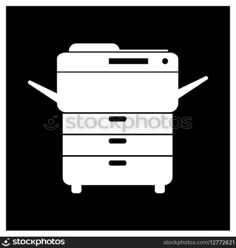 Multi-function printer or auto copier icon vector design