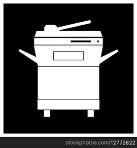 Multi-function printer or auto copier icon vector design