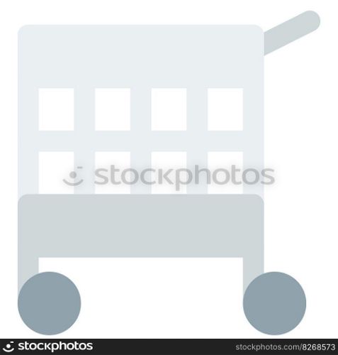 Multi-shelf linen trolley for keeping waste linens.
