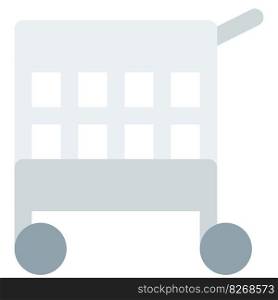 Multi-shelf linen trolley for keeping waste linens.