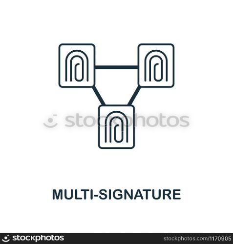 Multi-Signature icon. Monochrome style design from blockchain collection. UX and UI. Pixel perfect multi-signature icon. For web design, apps, software, printing usage.. Multi-Signature icon. Monochrome style design from blockchain icon collection. UI and UX. Pixel perfect multi-signature icon. For web design, apps, software, print usage.