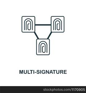Multi-Signature icon. Monochrome style design from blockchain collection. UX and UI. Pixel perfect multi-signature icon. For web design, apps, software, printing usage.. Multi-Signature icon. Monochrome style design from blockchain icon collection. UI and UX. Pixel perfect multi-signature icon. For web design, apps, software, print usage.