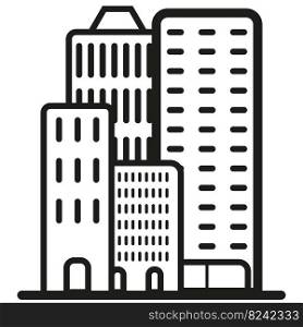 multi-storey building icon. Linear icon. Real estate home property. Vector illustration. Stock image. EPS 10.. multi-storey building icon. Linear icon. Real estate home property. Vector illustration. Stock image. 