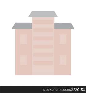 Multi storey building on light background. Modern town cityscape. House exterior. Vector illustration. stock image. EPS 10.. Multi storey building on light background. Modern town cityscape. House exterior. Vector illustration. stock image. 