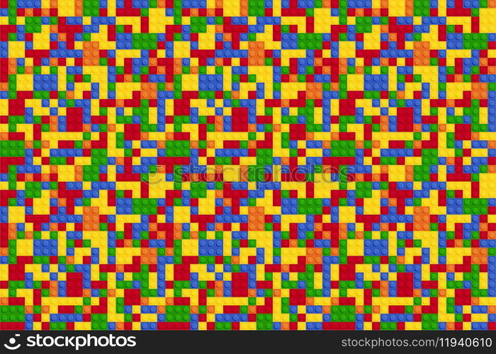 Multicolor abstract plastic constructor seamless pattern vector. Multicolor abstract plastic constructor seamless pattern